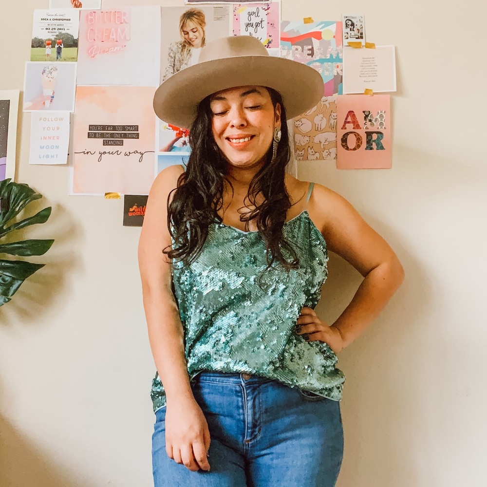 Vince Camuto Sequin Cami Top